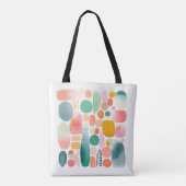 Boho Abstracte Boodschappentas Tote Bag (Achterkant)
