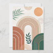 Boho Abstracte boog bruiloft Kaart (Achterkant)