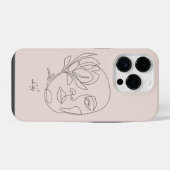 Boho Abstracte Eenvoudige Lijnkunst, Boho Chic Cas iPhone Hoesje (Achterkant horizontaal)