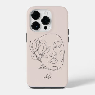 Boho Abstracte Eenvoudige Lijnkunst, Boho Chic Cas iPhone 14 Plus Hoesje