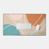 Boho Abstracte esthetische aangepaste naam bureau  Bureaumat (Keyboard & Muis)