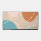 Boho Abstracte esthetische aangepaste naam bureau  Bureaumat (Voorkant)