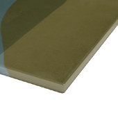 Boho Abstracte geometrische vormen Blauw en Geel Snijplank (Hoek)