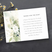 Boho Abstracte groene bloemboeken voor Baby shower Informatiekaartje