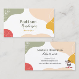 Boho Abstracte Hair Stylist-Visitekaartjes Visitekaartje