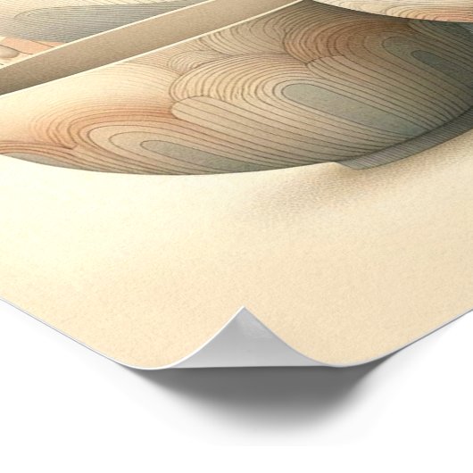 Boho Abstracte keramische schalen met getextureerd Poster (Hoek)