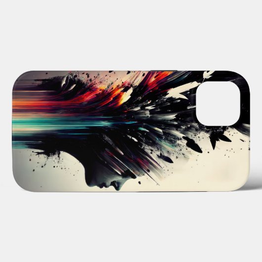 Boho abstracte kunst met meisjesgezicht Case-Mate iPhone case (Achterkant (horizontaal))