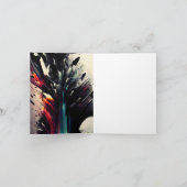 Boho abstracte kunst met meisjesgezicht kaart (Binnen)