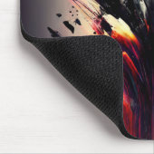 Boho abstracte kunst met meisjesgezicht muismat (Hoek)