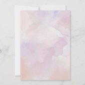 Boho Abstracte Lavendel Paarse Waterverf bruiloft Kaart (Achterkant)