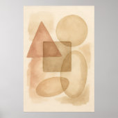 Boho Abstracte Minimalistische Wandkunst Poster (Voorkant)