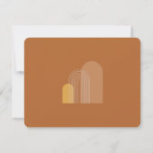 Boho Abstracte Modern Couple Monogram Initialen Notitiekaartje (Achterkant)