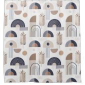 Boho Abstracte moderne geometrische slaapzaal Douchegordijn (Voorkant)