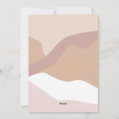 Boho Abstracte Moderne Succulent Feestdagenkaart (Achterkant)