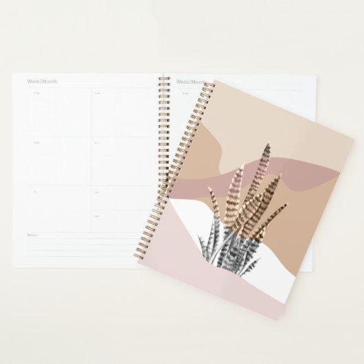 Boho Abstracte Moderne Succulent Planner (Display)