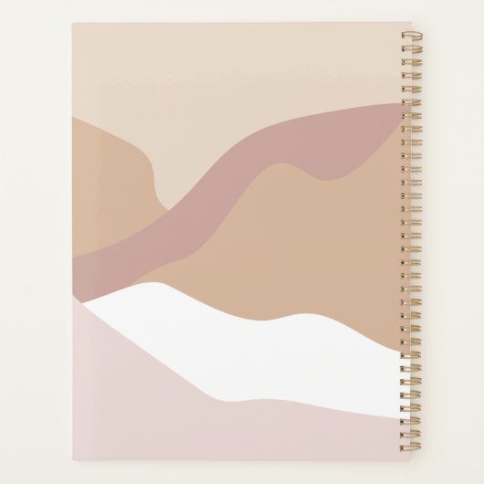 Boho Abstracte Moderne Succulent Planner (Achterkant)
