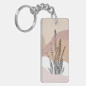 Boho Abstracte Moderne Succulent Sleutelhanger (Voorkant Links)
