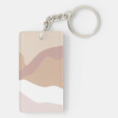 Boho Abstracte Moderne Succulent Sleutelhanger (achterkant)