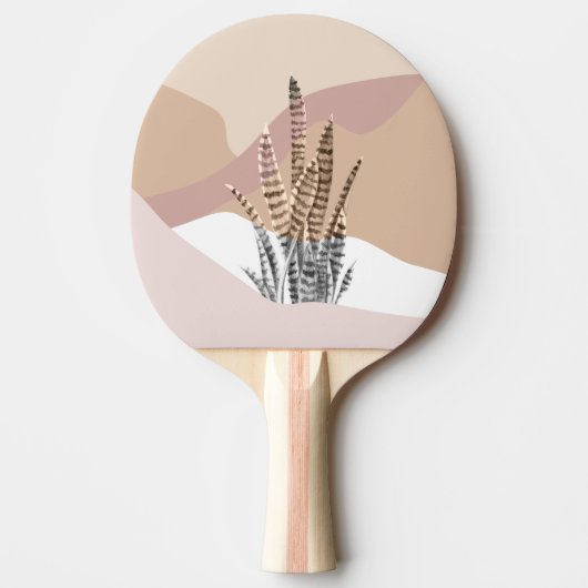 Boho Abstracte Moderne Succulent Tafeltennisbatje (Voorkant)