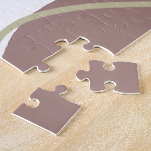 Boho Abstracte Organic Natural Tones Shapes Legpuzzel (Zijkant)