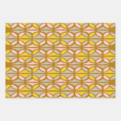 Boho Abstracte pasta's Patroon Roze Geel Inpakpapier Vel (Voorkant)