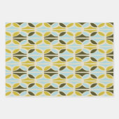 Boho Abstracte pasta's Pattern Green Blue Inpakpapier Vel (Voorkant)