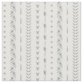 Boho Abstracte Pijl Streep Geometrisch Wit Grijs Stof (Close Up)