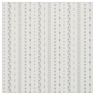 Boho Abstracte Pijl Streep Geometrisch Wit Grijs Stof