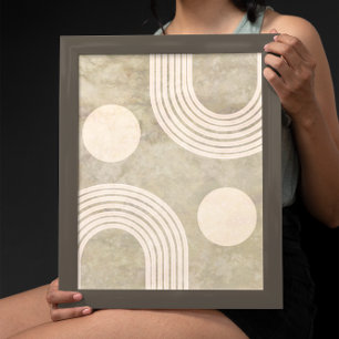 Boho Abstracte Rainbow Art Decor Poster