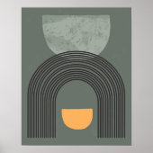 Boho Abstracte Regenboog Illustratie Ontwerp Poster (Voorkant)