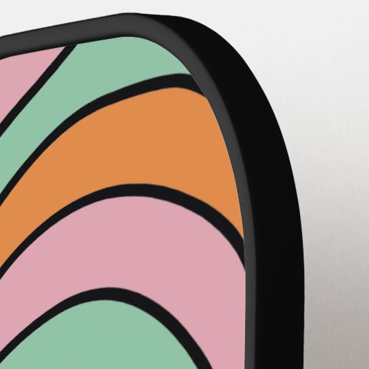 Boho Abstracte retro gepersonaliseerd Pickleball Paddle (Links Detail)