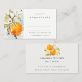 Boho Abstracte Sketchy Oranje Tuin Afspraak Visitekaartje (Voorkant / Achterkant)