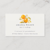 Boho Abstracte Sketchy Oranje Tuin Afspraak Visitekaartje (Achterkant)