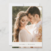 Boho Abstracte Sketchy Oranje Tuin Trouwfoto Save The Date (Achterkant)