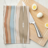 Boho Abstracte Stripes Theedoek (Quarter Fold)