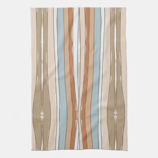 Boho Abstracte Stripes Theedoek (Verticaal)