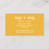 Boho Abstracte Sun Rays | Retro Visitekaartje (Achterkant)