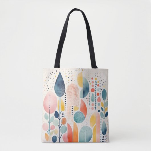 Boho Abstracte Tote Tas (Voorkant)