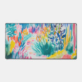 Boho Abstracte Tuin met Wilde Bloemen Bureaumat (Voorkant)