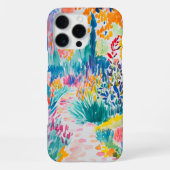 Boho Abstracte Tuin met Wilde Bloemen iPhone Hoesje (Achterkant)