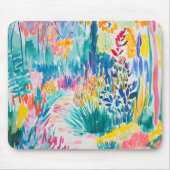 Boho Abstracte Tuin met Wilde Bloemen Muismat (Voorkant)
