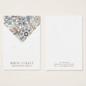 Boho Abstracte Vormen Aardse Oorbel Display Kaart (Voorkant /achterkant)