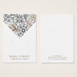 Boho Abstracte Vormen Aardse Oorbel Display Kaart