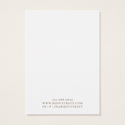 Boho Abstracte Vormen Aardse Oorbel Display Kaart (Achterkant)