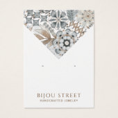 Boho Abstracte Vormen Aardse Oorbel Display Kaart (Voorkant)