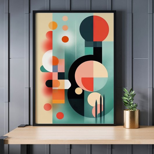 Boho Abstracte Vormen Digitale Muurkunst Poster