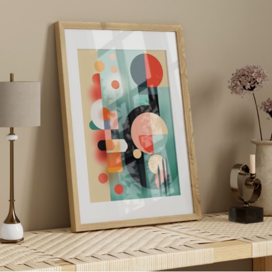 Boho Abstracte Vormen Digitale Muurkunst Poster