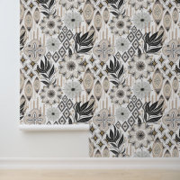 Boho Abstracte Vormen Grijs & Wit