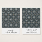 Boho Abstracte Vormen Houtskool Oorbel Display Kaa Visitekaartje (Voorkant /achterkant)