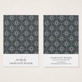 Boho Abstracte Vormen Houtskool Oorbel Display Kaa Visitekaartje